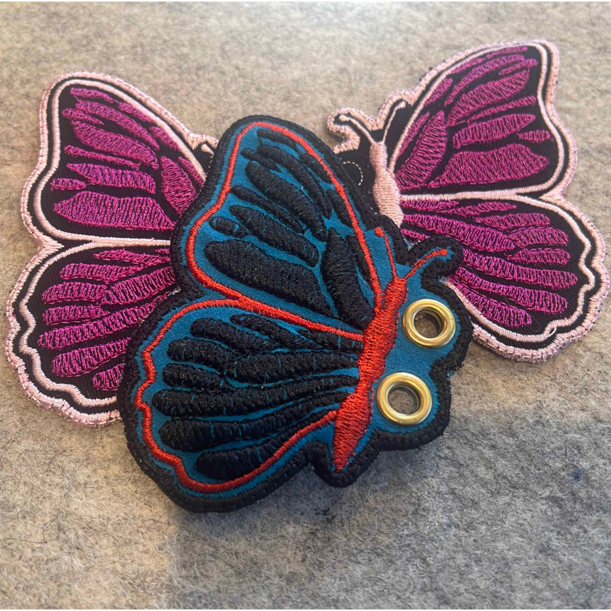 Embroidered Butterfly Shoe Wings