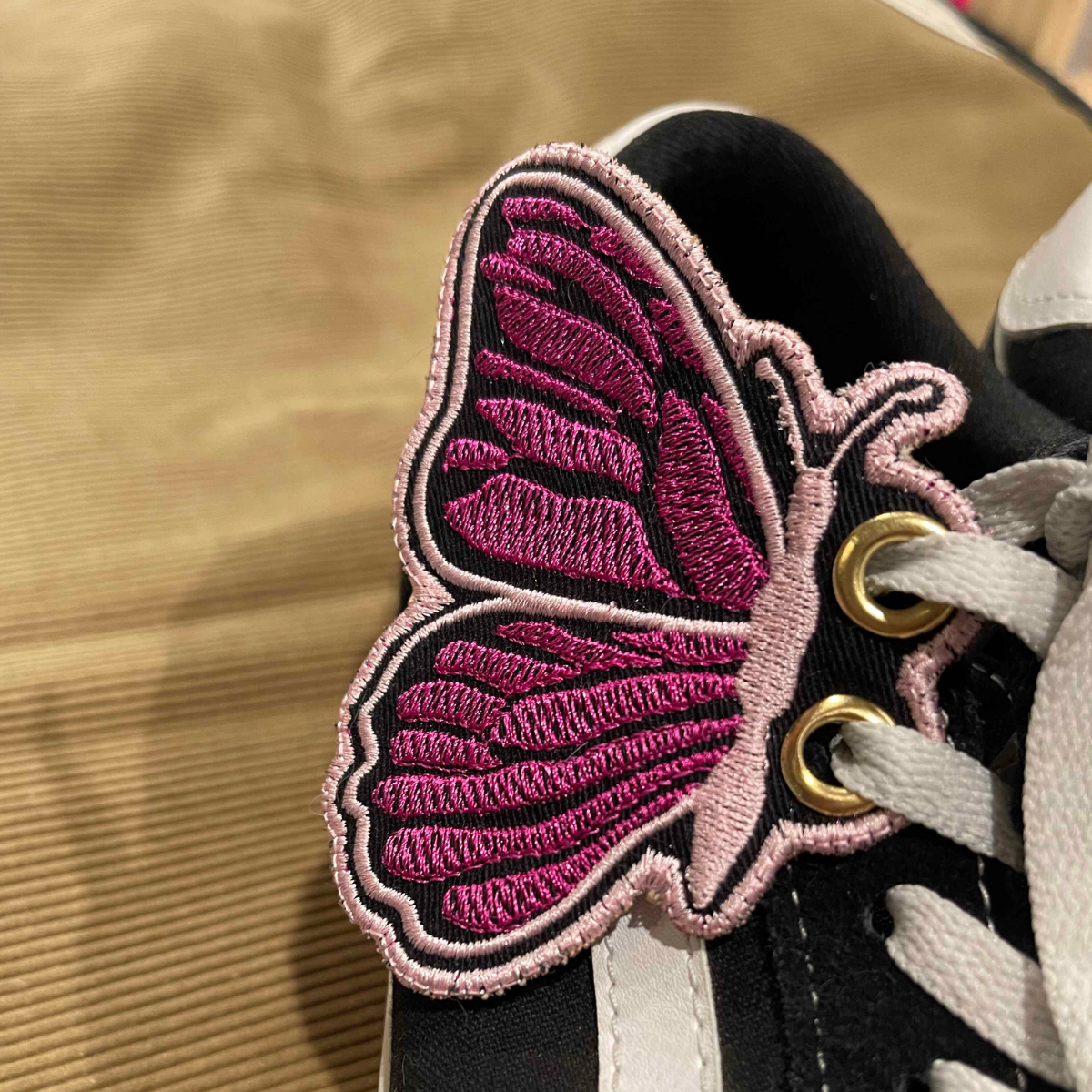 Embroidered Butterfly Shoe Wings