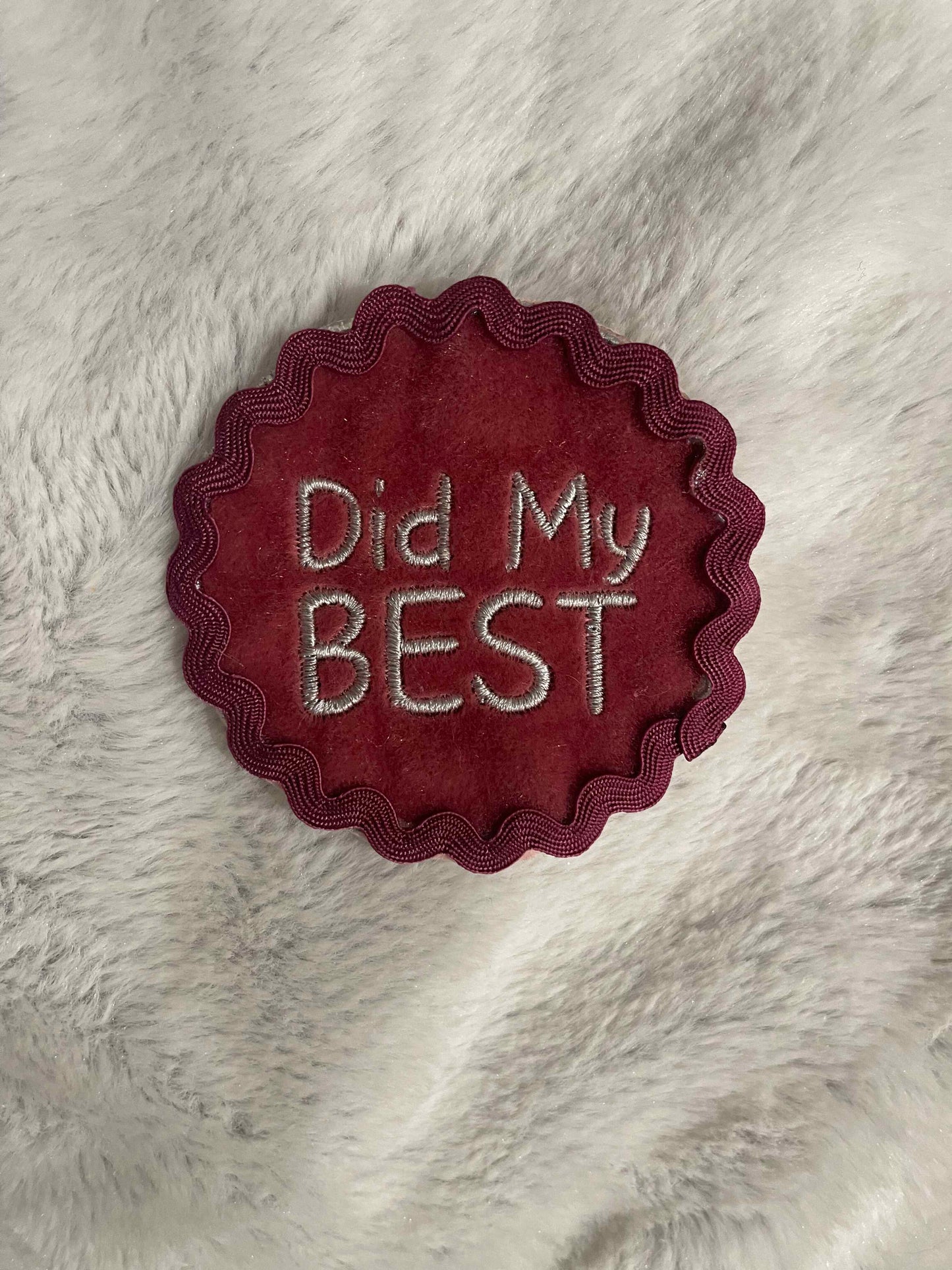 Swappable Embroidered Badge — For Gathered Olea Ribbon Rosette | Gathered Olea