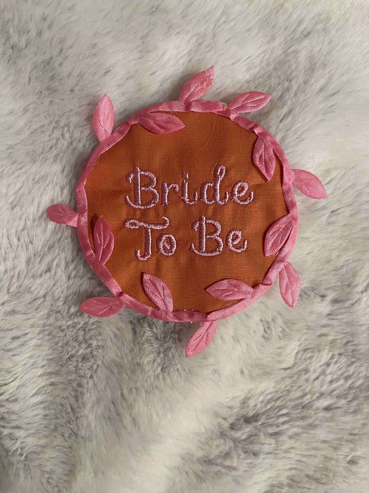 Swappable Embroidered Badge — For Gathered Olea Ribbon Rosette | Gathered Olea