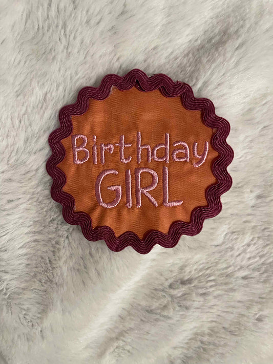 Swappable Embroidered Badge — For Gathered Olea Ribbon Rosette | Gathered Olea